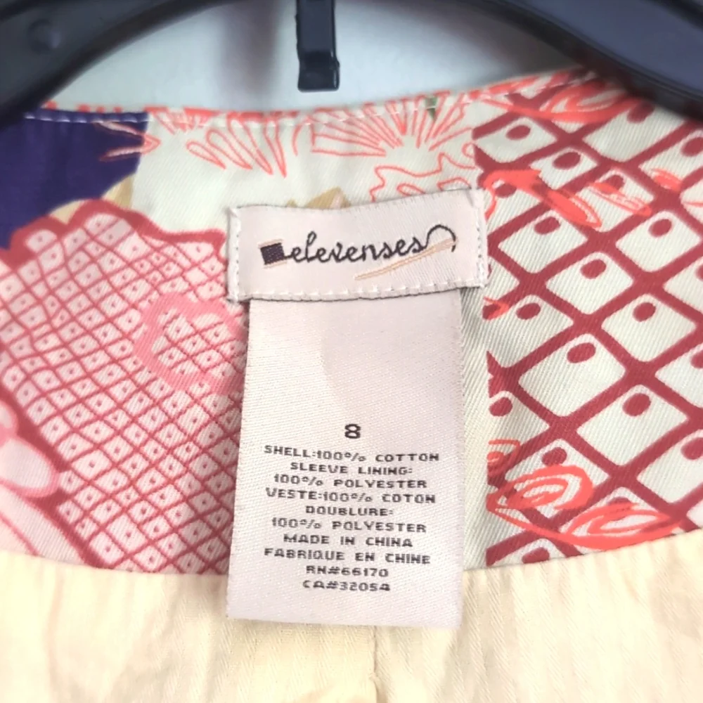 Anthropologie Elevenses Patchwork Iced Juniper Blazer Jacket Size 8 - Picture 13 of 16